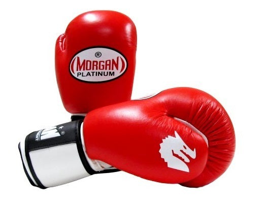 Morgan V2 Platinum Leather Sparring Gloves (10-12-14-16OZ)
