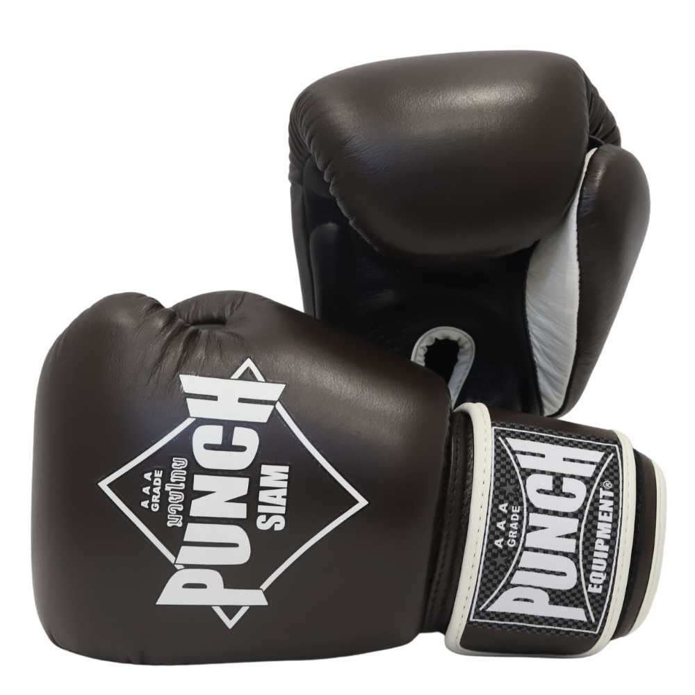 Punch Boxing Gloves - Siam - Leather - Chocolate