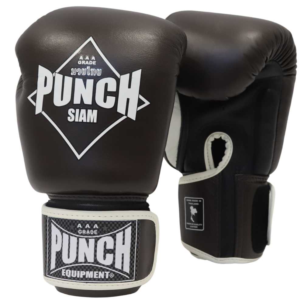 Punch Boxing Gloves - Siam - Leather - Chocolate