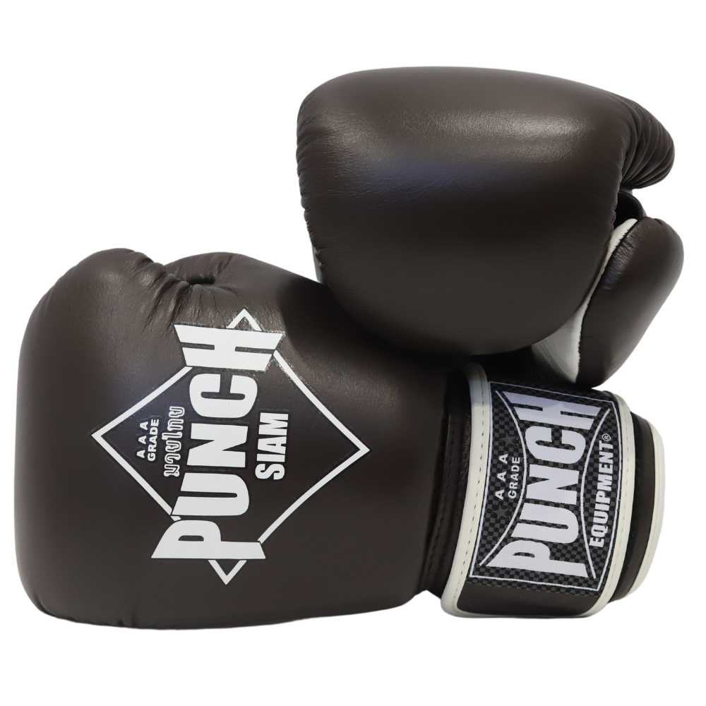 Punch Boxing Gloves - Siam - Leather - Chocolate