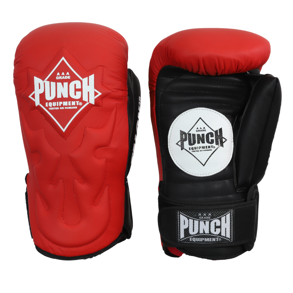 Punch Boxing Glove/pad Hybrid - Talon - 16oz - Red/black