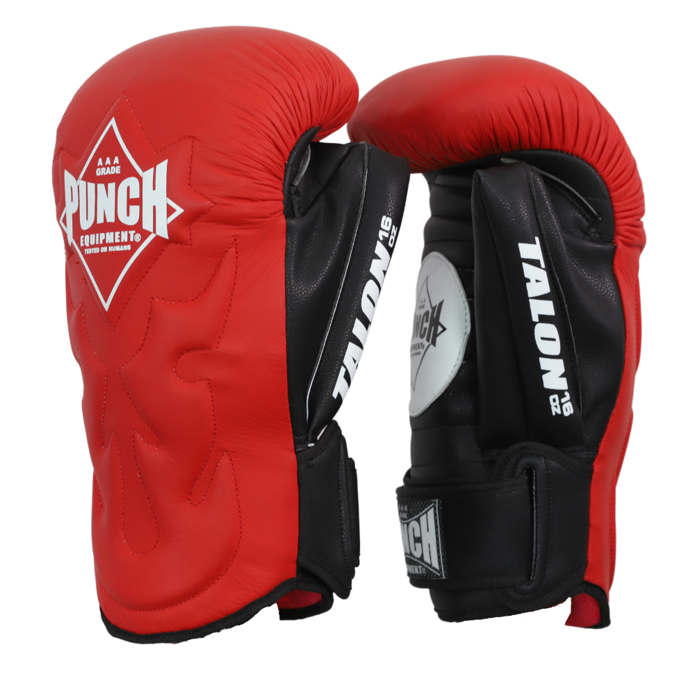 Punch Boxing Glove/pad Hybrid - Talon - 16oz - Red/black