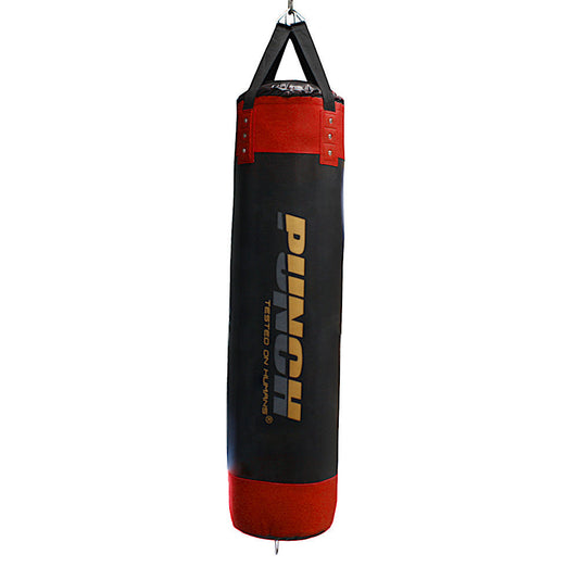 Punch Boxing Bag - Urban - Straps - 5ft Blk/red