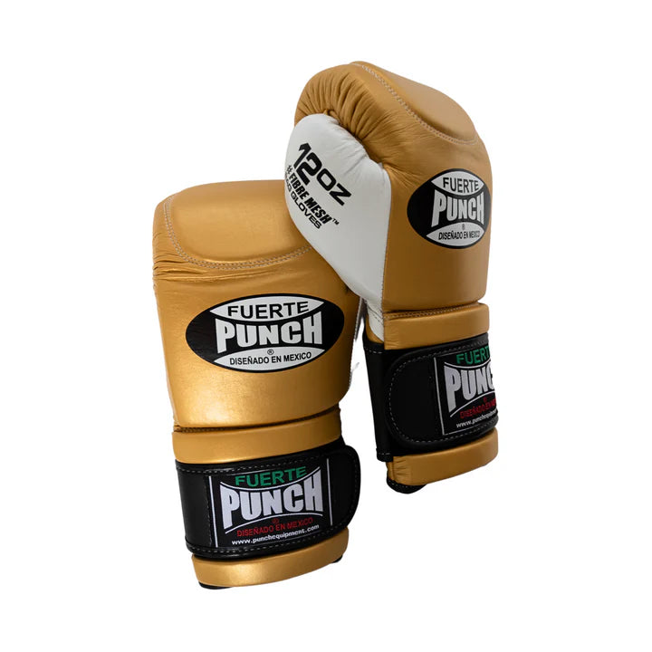 Bag Gloves - Mexican Fuerte™ - FIBREMESH™ - Gold/White 12oz