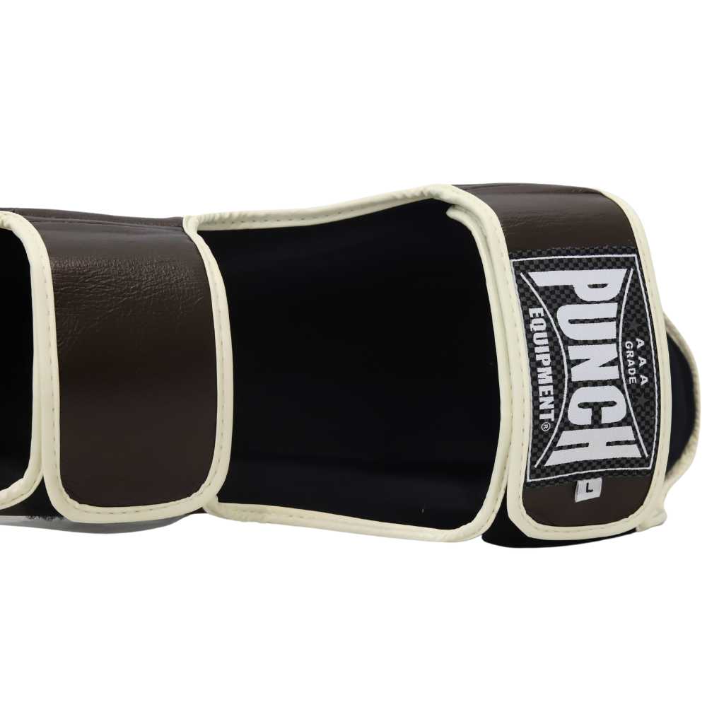 Punch Shin Pads - Siam - Leather - Chocolate