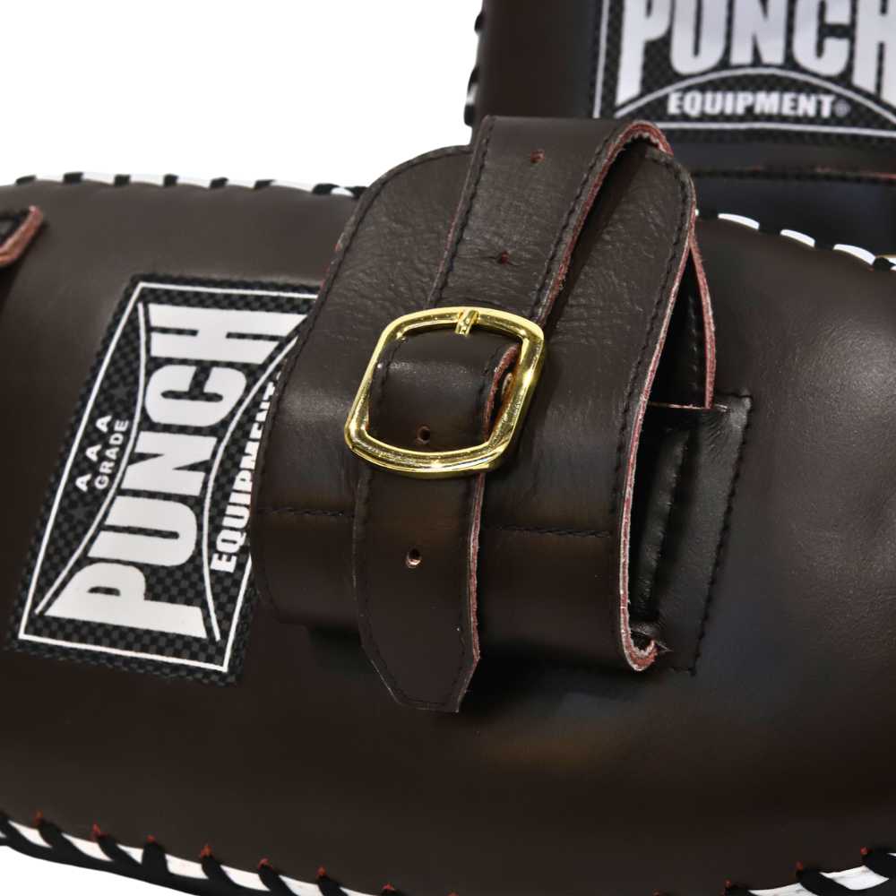 Punch Thai Pad - Siam - Leather- Single Strap Buckle - Chocolate