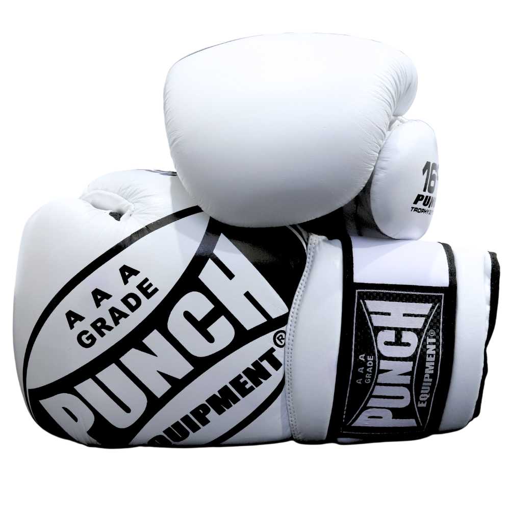 Punch Boxing Gloves - Xl Hand Fit - 16oz - White