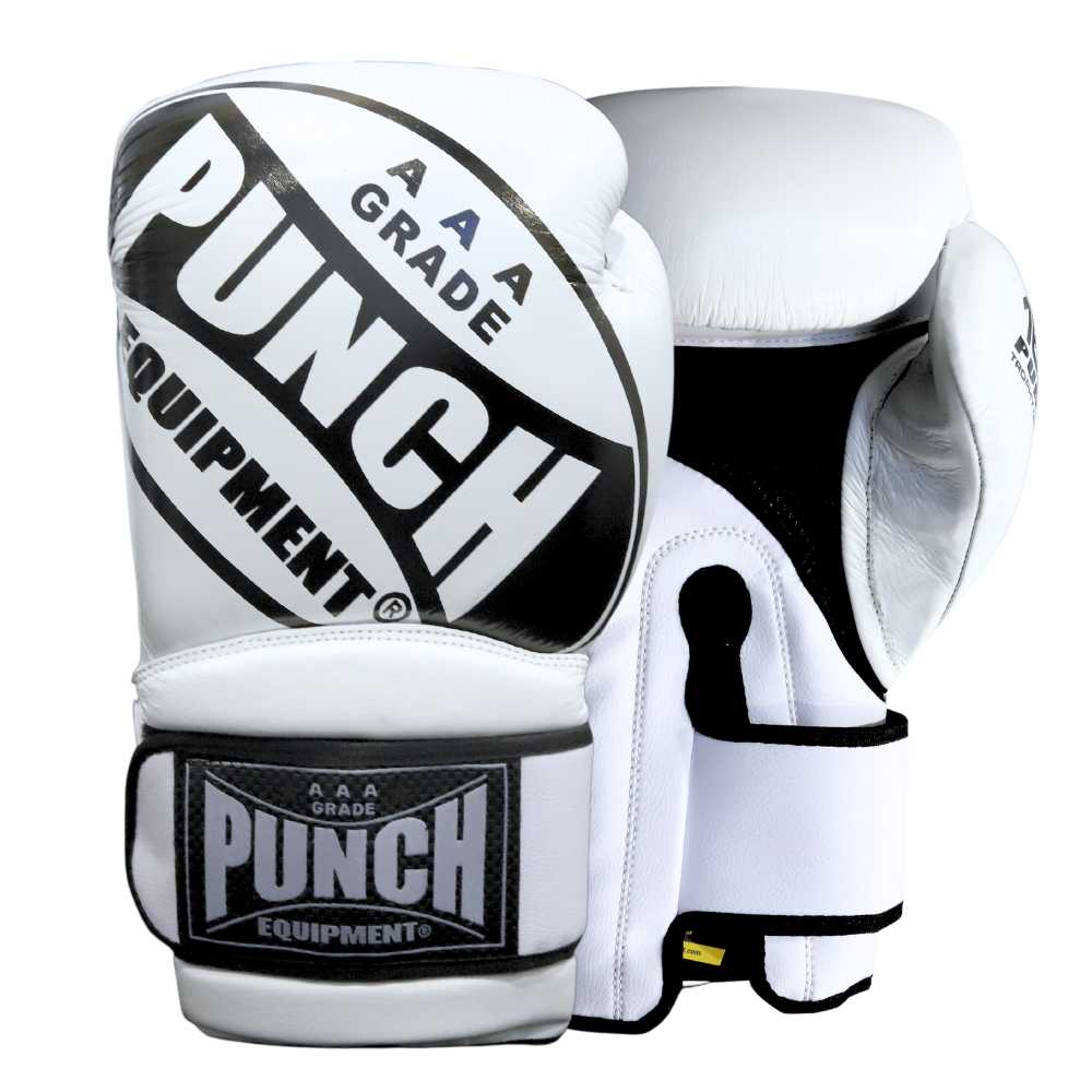 Punch Boxing Gloves - Xl Hand Fit - 16oz - White