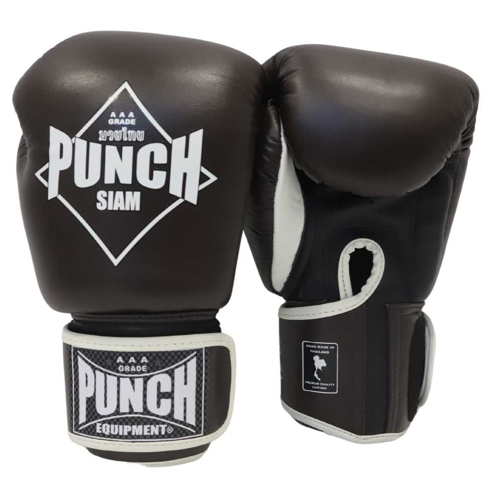 Punch Boxing Gloves - Siam - Leather - Chocolate