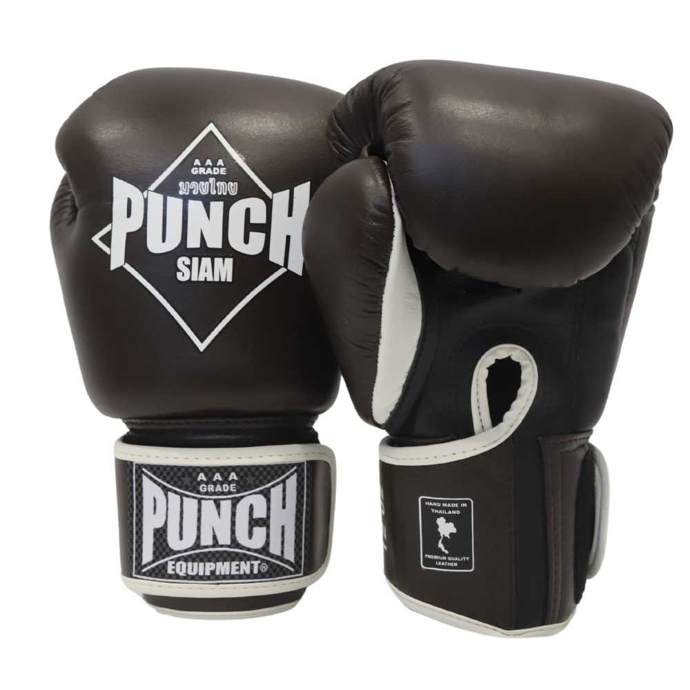 Punch Boxing Gloves - Siam - Leather - Chocolate