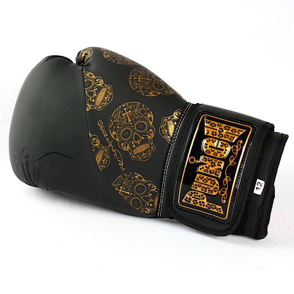 Punch Boxing Gloves - Urban Gold Skulls