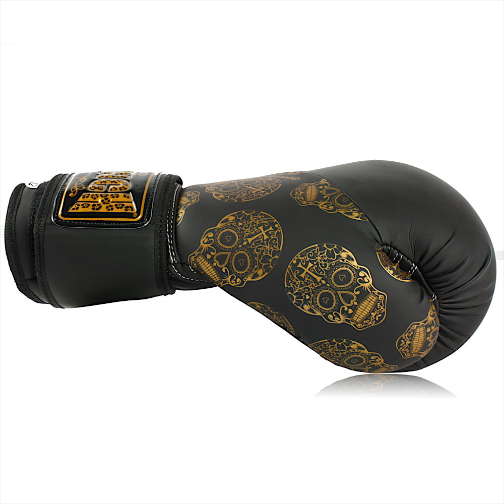 Punch Boxing Gloves - Urban Gold Skulls