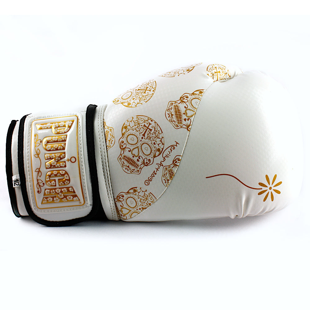 Punch Boxing Gloves - Urban Gold Skulls